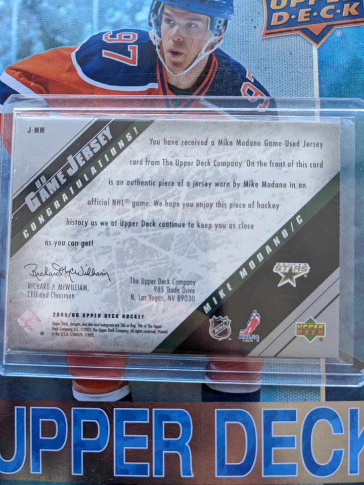 2005-06 Mike Modano Upper Deck SP Game Jersey J-MM - Image 2 of 2