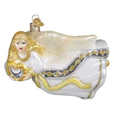 Old World Christmas ANGEL WITH HEART (10250) Glass Ornament w/ OWC Box