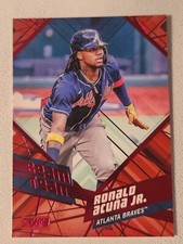 2021 Topps Stadium Club Ronald Acuna Jr Beam Team Red Foil!