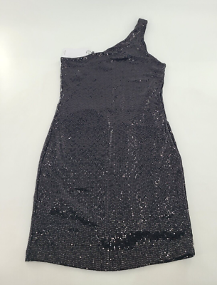 MANGO One Shoulder Sequin Dress Women's Size M NWT Black | eBay