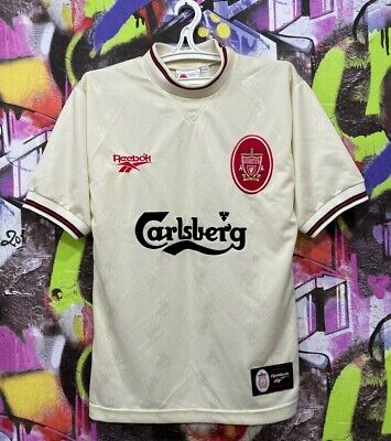 Liverpool FC 1996 1997 Away Football Shirt Soccer Jersey Reebok 90s Mens  34/36