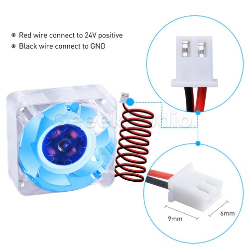 4PCS 40mm*10mm DC 12V 4010 Blue/ Colorful light Fan 3D Printer Cooling Fan - Picture 5 of 14
