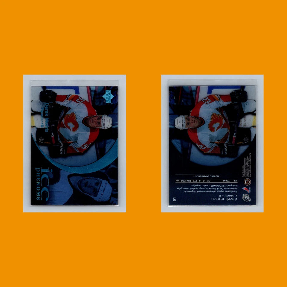 Derek Morris Rookie #51 1997 Upper Deck Ice Parallel Calgary Flames Hockey Card - Image 3 of 3