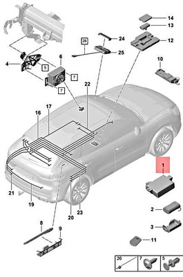 2022-2023 Porsche Taycan Emergency Communication Control Module