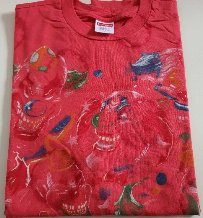 FW19 Supreme Clowns Gebleicht Rot T Shirt Größe M T Shirt