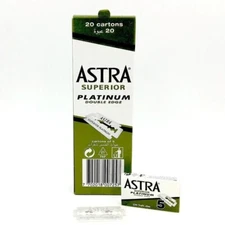 100 X Astra Superior Double Platinum Edge Safety Razor Blades FREE SHIPPING