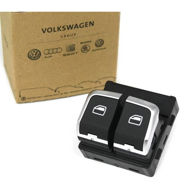 Audi A3 (8V) TT (8S) Schalter Fensterheber links Original 2-fach chrom Alu OEM - Bild 1 von 2