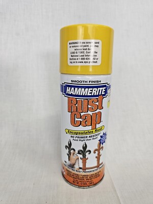 Hammerite Rust Cap Smooth Finish Smooth Bright Yellow 12 Oz