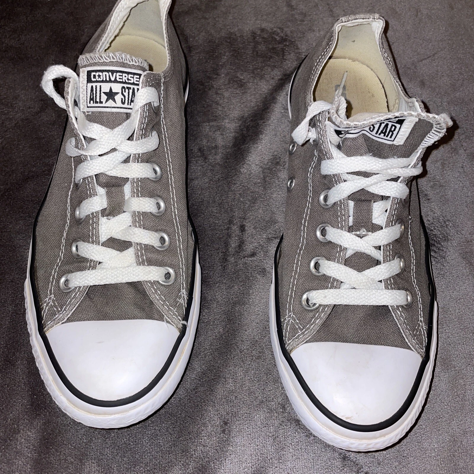 Converse grigie Lo top donna taglia 7 All Star Chucks uomo 9