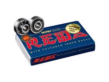 BONES RACE REDS Skateboard Bearings 8-Pack 8mm Precision Built in Spacer
