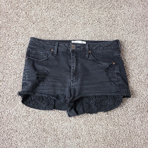 Mudd Women's Shorts 9 Black Low Rise 