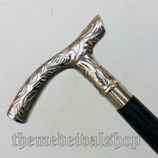 Antique Brass Elephant Head Handle Handmade Style Wooden Walking Stick Cane Gift