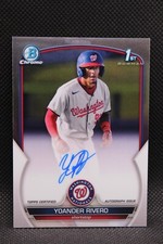2023 bowman chrome Yoander Rivero #CPA-YR Auto 1st Bowman RC Washington National