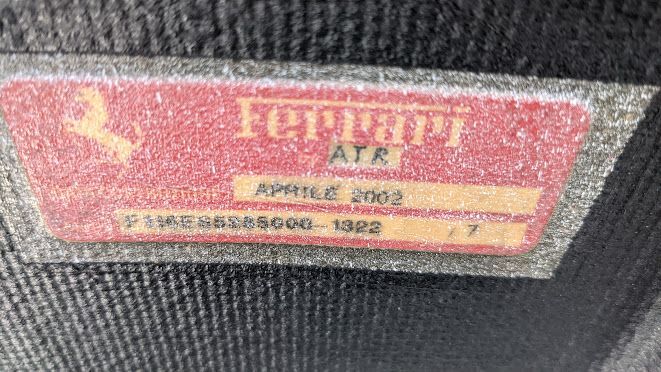 FERRARI 456 FRONT HOOD CARBON FIBER, NO ACCIDENT BLACK NERO 65285000