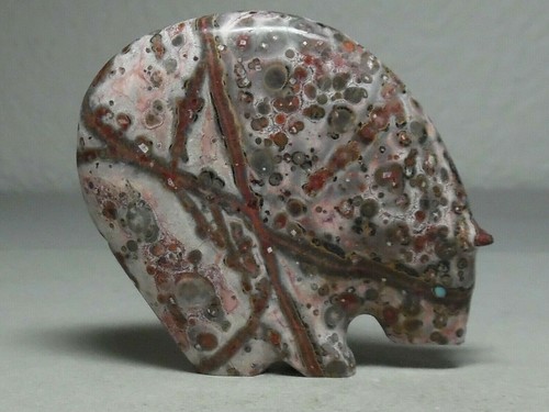 ZUNI FETISH F-3574 LEOPARDSKIN JASPER MEDICINE BEAR BY STEWART QUANDELACY - Picture 2 of 6