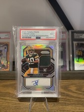 2020 Panini Prizm Football Jordan Love Rookie Patch Auto RPA Silver /99 PSA 9