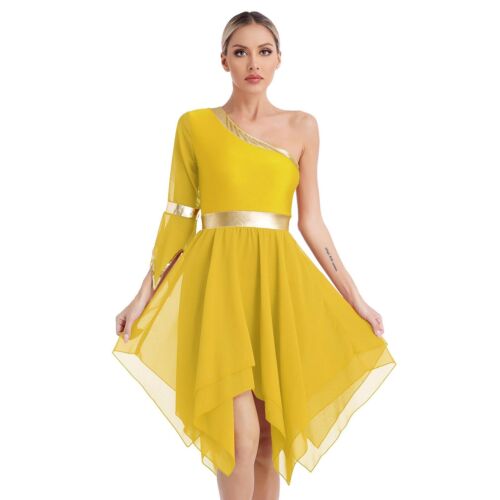 Para mujeres Disfraz de Baile Fiesta Vestido Show Vestidos de Baile Ropa Corta Borde Gimnasio - Imagen 50 de 77