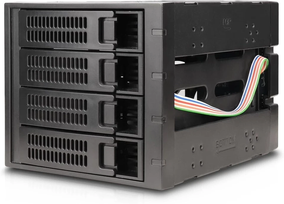 Elegant Black Hot-Swap 3 x 5.25-Inch SATAIII/SAS Drive Cage - 4 HDD Capacity - Image 4 of 4