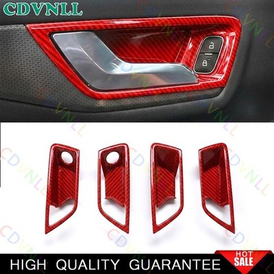 For Ford Escape Kuga 2020-2025 Red Carbon Fiber Inner Door Bowl Sticke Car Trim