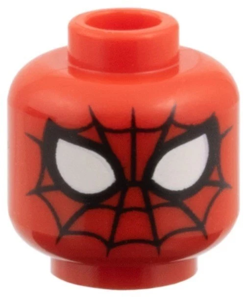 Lego Red Minifigur Kopf Alien Spider-Man Black Webbing 3626pb3958 #WAB100 - Bild 1 von 1