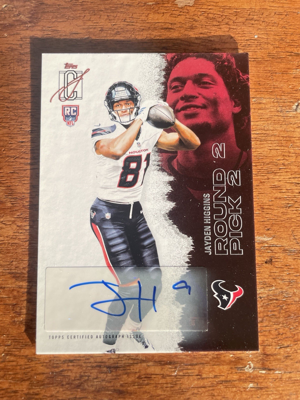 2025 Topps Signature Class Jayden Higgins Rookie Auto Houston Texans RC 📈