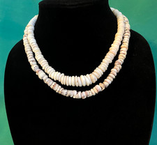 Vintage TWO 1970's AUTHENTIC HAWAIIAN PUKA SHELL NECKLACES