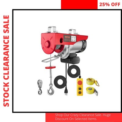 110V Electric Hoist 1760Lb 14Ft Remote Control Heavy Duty Lift