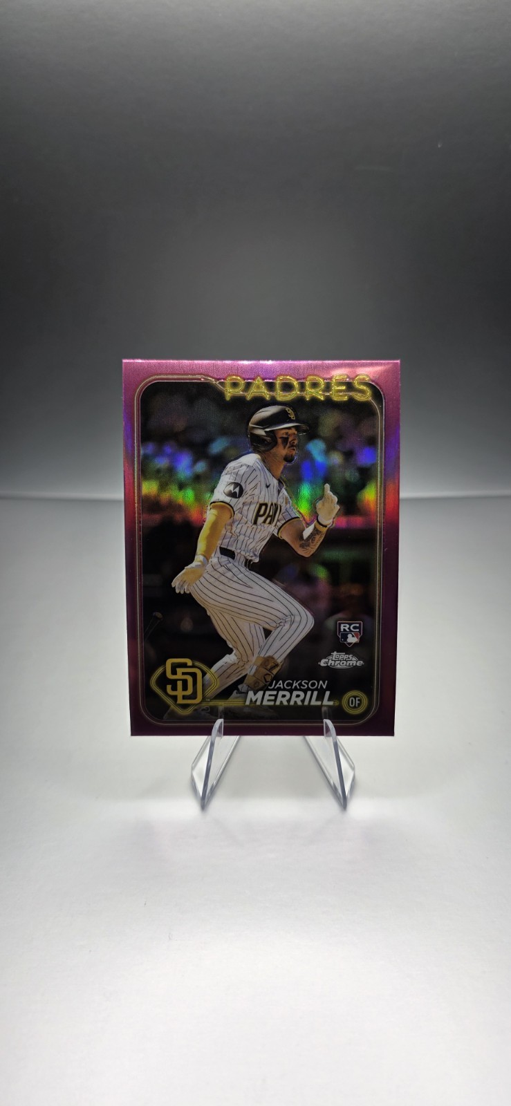 2024 Topps Chrome #207 Jackson Merrill Pink Refractors Rookie RC