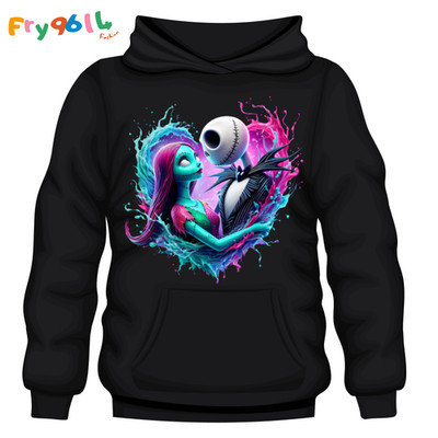 Jack And Sally True Love Never Dies Happy Valentine's Day Hoodie , Unisex Hoodie
