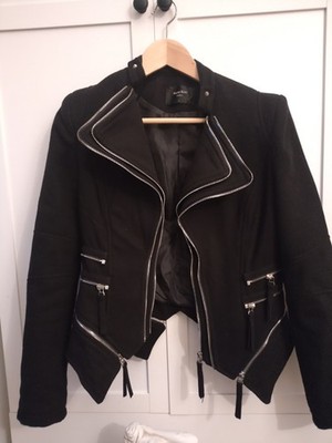 Damen Jacke*Noémi Kent- Paris*Gr.M* schwarz*viele Reißverschlüsse*BIKER* WGT