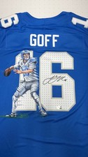 Jared Goff Signed 1/1 Art Jersey Fanatics Authentic Eric Sevigny Detroit Lions