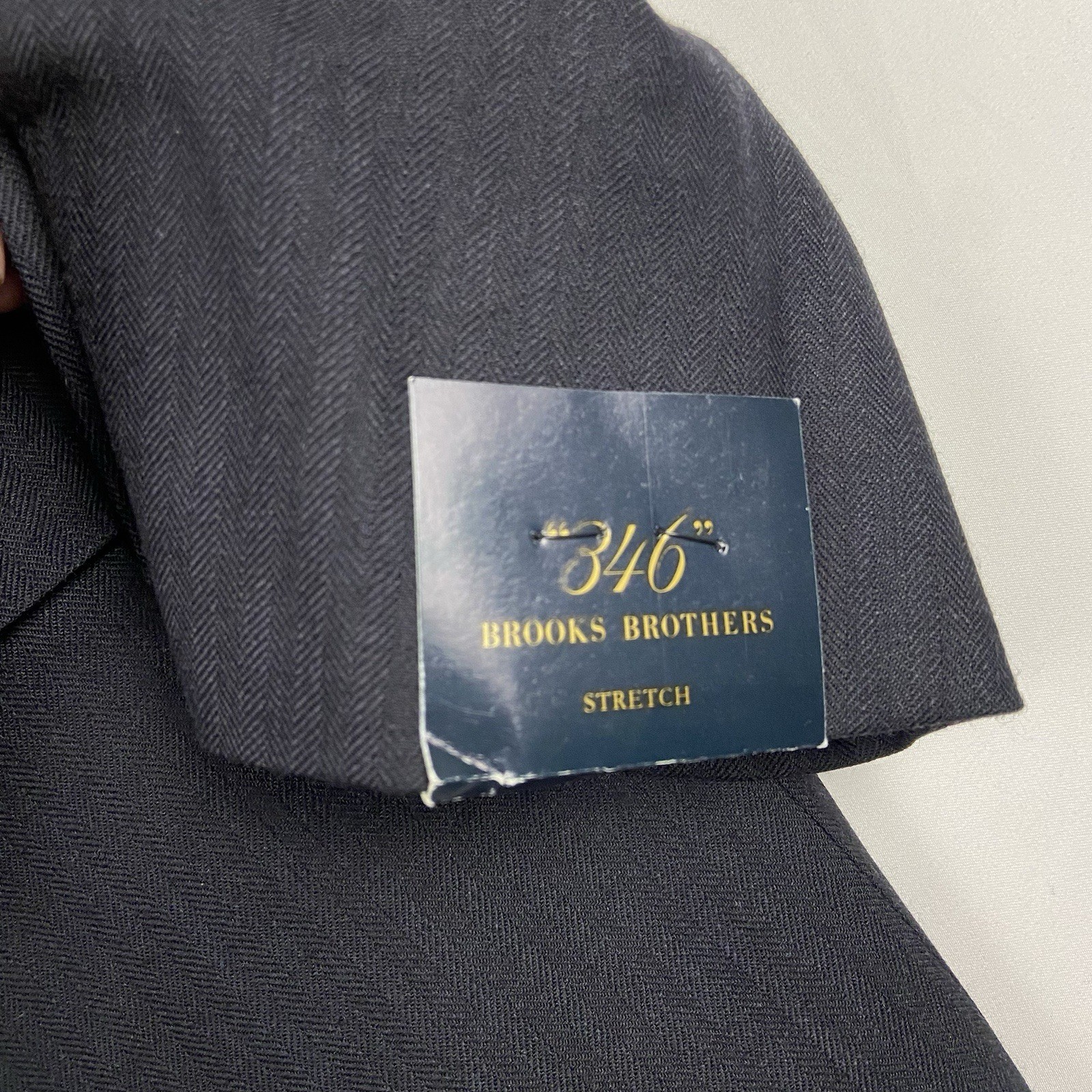 NWT Brooks Brothers 346 Wool Stretch Suit Navy/Black 48R Jacket 40x29 Pants thumbnail 3