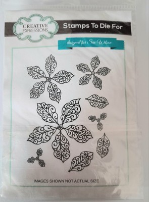 Creative Expressions Elegante Weihnachtsstern Briefmarken CED3008