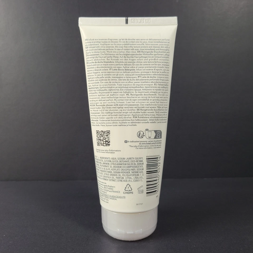 Biotherm Lait De Douche Limpieza Ducha Leche Hidratación 6.76 fl. oz. NUEVO Foto 2 de 2