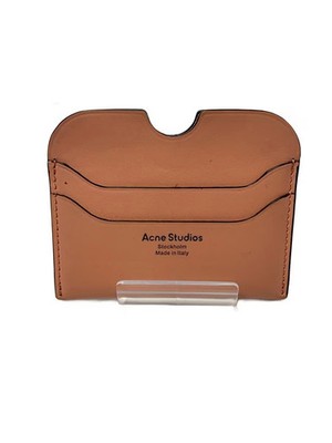Acne Studios (Acne) Leather Card Case, Pink, Plain, Women's