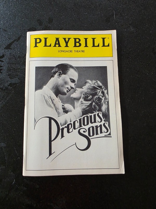 Precious Sons Playbill w/Ed Harris March 1986