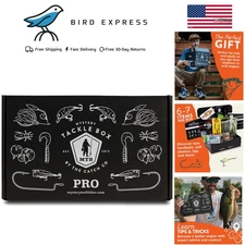 Mystery Tackle Box Pro Walleye Fishing Kit with Lures and Tips Gift for Men Kids