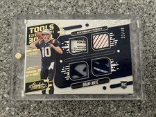 2024 Panini Absolute Drake Maye Tools Of The Trade Quad Prime 33/49 #TOTQ-DME
