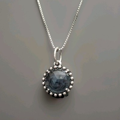 Pandora Sterling Silber ''Midnight Star'' Kristall Anhänger mit 925 Kette ZURÜCKGENOMMEN