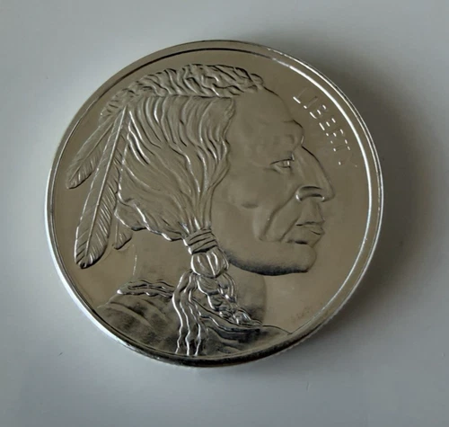 1 oz One Ounce .999 Silver Buffalo/Indian Round Proof