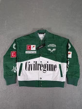 Civil Regime Blooming Through Chaos Racing Jacket Mens Medium Patch Moto Streetw