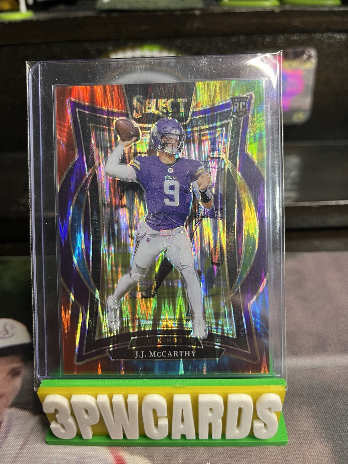 2024 Panini Select - Concourse J.J. McCarthy #24 Tie-Dye Prizm /25 (RC)