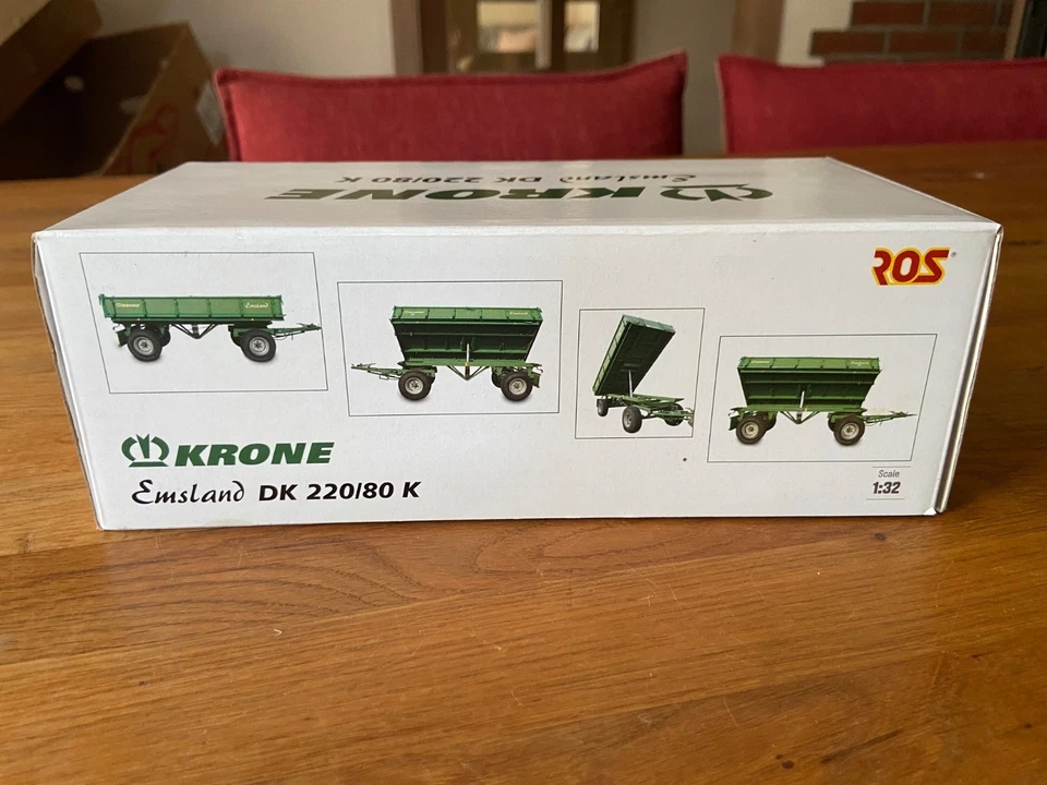 Ros 1:36 corona Emsland DK 220/80 K verde rimorchio ribaltabile trattore, trattore - Immagine 4 di 4