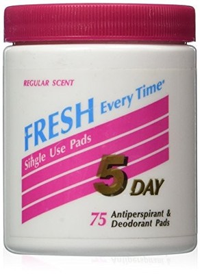 8 Pack 5 Day Fresh Every Time Antiperspirant Deodorant Pads Reg. Scent 75 Each