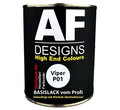250ML Autolack für Viper P01 Arctic White Basislack spritzfertig