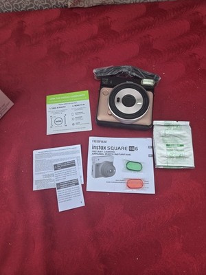 Fujifilm Instax Square SQ6 Instant Film Camera - Blush Gold W/ Strap & NIB Film