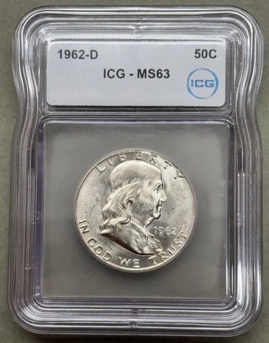 1962-D Franklin Half Dollar ICG MS63