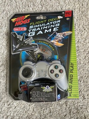 Vtg NEW Y2K Air Hogs Flight Deck Simulator Training Pc Game Plug N Play Control