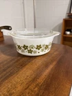 Vintage Pyrex Casserole Dish w Lid Crazy Daisy Spring Blossom 1.5 pt