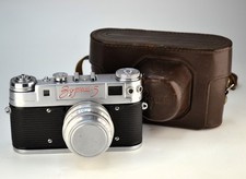 FULLY SERVICED! 1958 RED NAME USSR "ZORKI 5" RF CAMERA + 1963 INDUSTAR-50 lens